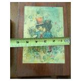 Vintage Framed Wall Decor Lot 8 Pc Mirrors Floral Prints Oval Shadowbox