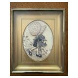 Vintage Framed Wall Decor Lot 8 Pc Mirrors Floral Prints Oval Shadowbox