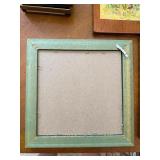 Vintage Framed Wall Decor Lot 8 Pc Mirrors Floral Prints Oval Shadowbox