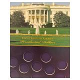 Framed Presidential Dollar Coin Display Holder White House 26 x 18