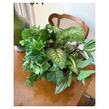 Decorative Home Decor Lot Cloisonne Style Vases Faux Plant Wreath