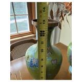 Decorative Home Decor Lot Cloisonne Style Vases Faux Plant Wreath