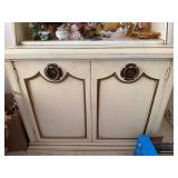 Vintage Chinoiserie Style Display Cabinet Etagere 78x34 Cream Finish