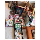 Large Mixed Christmas Decor Gift Wrap Ornament Lot -Clocks -Disney Holiday