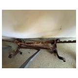 Vintage Wrought Iron Adjustable Fireplace Log Grate Hearth Stand Rusty