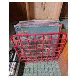 Mixed Lot of Vinyl Records, Songbooks & Record Cabinet