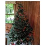 Pre-Lit Artificial Christmas Tree With Tree Removal Bag
