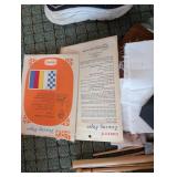 Mixed Lot: Red Heart Yarn, Dritz Tracing Paper & Takumi Knitting Needles