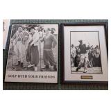 Framed Golf Prints - Golf With Your Friends & Ben Hogan (Pair)