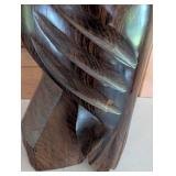 Carved Wooden Eagle Sculpture