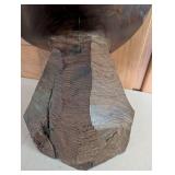 Carved Wooden Eagle Sculpture