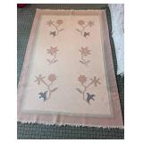 Floral Pattern Woven Area Rug