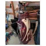 Dr Pepper Golf Bag With Assorted Clubs