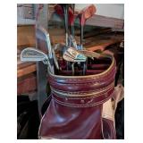 Dr Pepper Golf Bag With Assorted Clubs