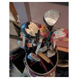 Dr Pepper Golf Bag With Assorted Clubs