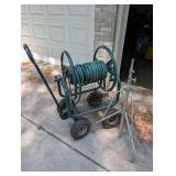 Garden Hose Reel Cart With Hose & Metal Tripod Stand