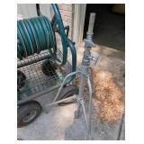 Garden Hose Reel Cart With Hose & Metal Tripod Stand