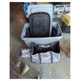 Woven Storage Tote, Wire Basket & Assorted Bins Mixed Lot