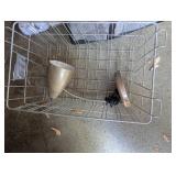 Woven Storage Tote, Wire Basket & Assorted Bins Mixed Lot