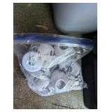 Woven Storage Tote, Wire Basket & Assorted Bins Mixed Lot