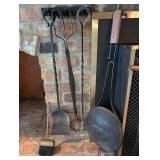 5-Piece Fireplace Tool Set With Stand
