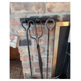 5-Piece Fireplace Tool Set With Stand