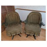 Pair of Upholstered Swivel Chairs