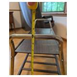Upholstered Swivel Chair & Rolling Tray Cart