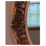 Ornate Oval Wall Mirror 23 X 19 in
