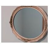 Ornate Oval Wall Mirror 23 X 19 in