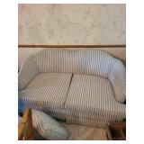 Striped Upholstered Sofa 56 X 34 X 28 in
