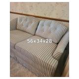 Striped Upholstered Sofa 56 X 34 X 28 in