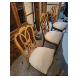 Wood Dining Table With 6 Chairs & Leaves