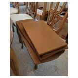 Wood Dining Table With 6 Chairs & Leaves