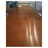Wood Dining Table With 6 Chairs & Leaves