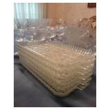 Clear Patterned Glass Serving Assortment Mixed Lot
