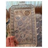 Clear Patterned Glass Serving Assortment Mixed Lot