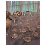 Clear Patterned Glass Serving Assortment Mixed Lot