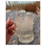 Clear Patterned Glass Serving Assortment Mixed Lot