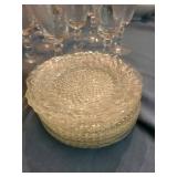 Clear Patterned Glass Serving Assortment Mixed Lot
