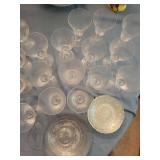 Clear Patterned Glass Serving Assortment Mixed Lot