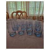 Blue Tinted Drinking Glasses (Lot of 10)