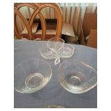 Clear Pressed Glass Dishes & Vanity Pieces Mixed Lot