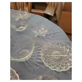 Clear Pressed Glass Dishes & Vanity Pieces Mixed Lot