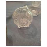 Clear Pressed Glass Dishes & Vanity Pieces Mixed Lot