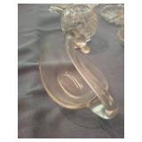 Clear Pressed Glass Dishes & Vanity Pieces Mixed Lot