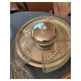 Silverplate Serving Dish & Tray Mixed Lot With Napkin Rings