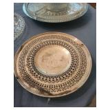 Silverplate Serving Dish & Tray Mixed Lot With Napkin Rings
