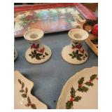 Holiday Serving Pieces Mixed Lot