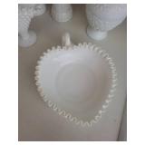 Milk Glass Hobnail Table Decor Mixed Lot